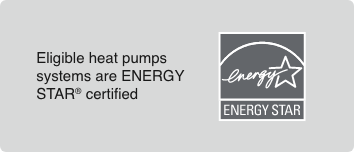 Eligible heat pumps systems are ENERGY STAR® certified